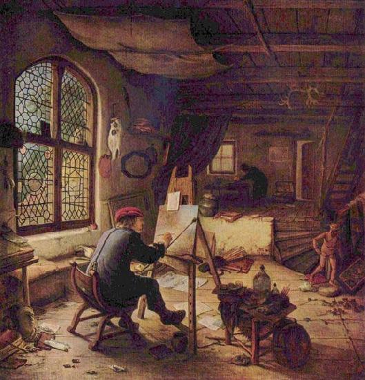Adriaen van ostade The painter in his workshop China oil painting art